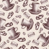 Vintage coffee sketch background N2