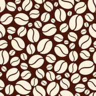 Seamless pattern with coffee beans Vector illustration