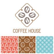 Vector set of coffee logos and icons N3