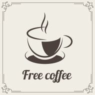 Coffee design with old vintage frame