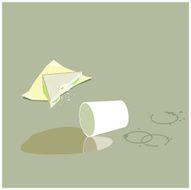 garbage rubbish sandwich disaster illustration