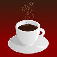 Cup of hot coffee
