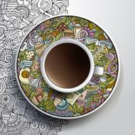 Vector illustration with a Cup of coffee N4