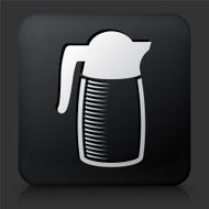 Black Square Button with Thermos