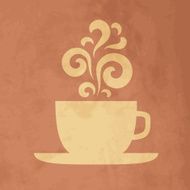 Cup with floral vintage design elements N2
