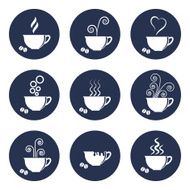 Coffee cup icon set N3
