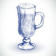 Coffee cup sketch vector illustration