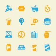 Take Out Food Icons - Color Series