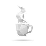 Coffee cup abstract isolated on a white backgrounds