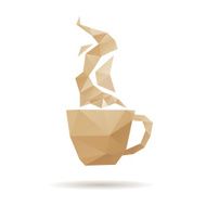 Coffee cup abstract isolated on a white backgrounds N2