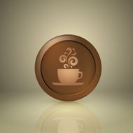 Cup of coffee Icon for app or web design