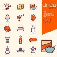 Lineo Colors - Breakfast and Morning icons