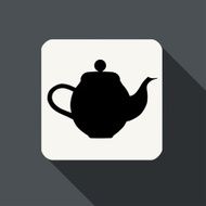 Kettle icon with long shadow