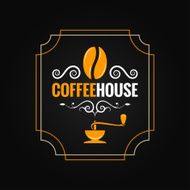 coffee bean vintage label background