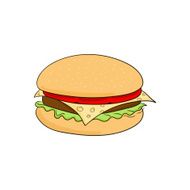 Hamburger food cartoon