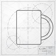 Vector flat color cups on shelf set N3