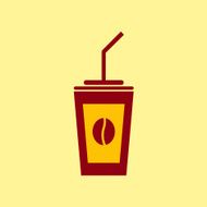 Fast food vector icon Coffee pictogram