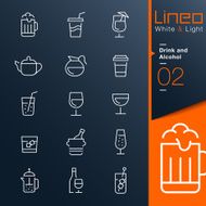 Lineo White &amp; Light - Drink and Alcohol outline icons