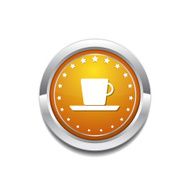 Mug Sign Yellow Vector Icon Button