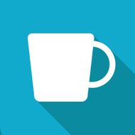 Vector flat color cups on shelf set N10