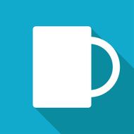 Vector flat color cups on shelf set N12