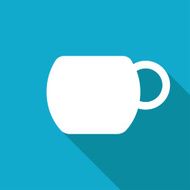 Vector flat color cups on shelf set N13
