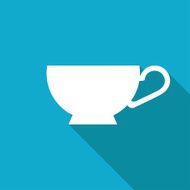 Vector flat color cups on shelf set N14