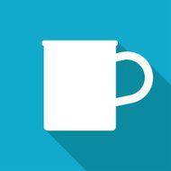 Vector flat color cups on shelf set N15