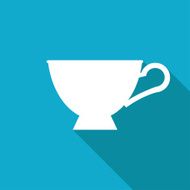 Vector flat color cups on shelf set N18
