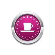 Mug Sign Pink Vector Button Icon