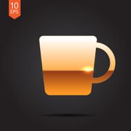Vector flat color cups on shelf set N19