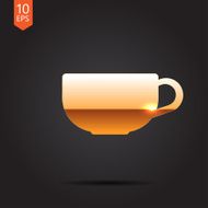 Vector flat color cups on shelf set N20