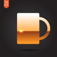 Vector flat color cups on shelf set N21