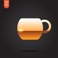 Vector flat color cups on shelf set N22