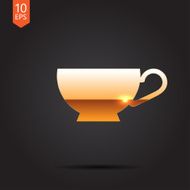 Vector flat color cups on shelf set N23