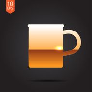 Vector flat color cups on shelf set N24