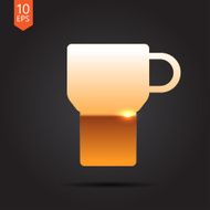 Vector flat color cups on shelf set N25
