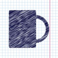 Vector flat color cups on shelf set N29