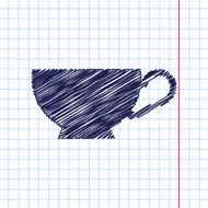Vector flat color cups on shelf set N31