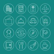 Hotel icons set N3