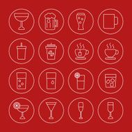 drink icons set N4