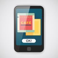 coffee bag flat icon with long shadow eps10 N5