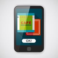 coffee bag flat icon with long shadow eps10 N8