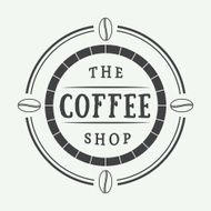 Vintage coffee logo label or emblem