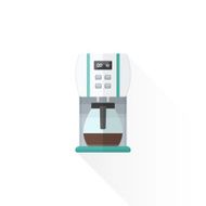 vector flat style white coffee machine illustration