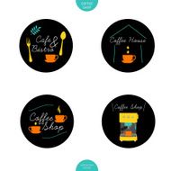 Coffee shop logo Design element N2
