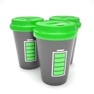 Three paper coffee cups N3