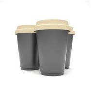 Three paper coffee cups N5