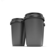 Three paper coffee cups N6