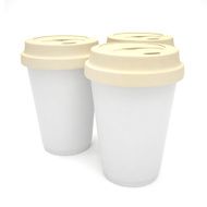 Three paper coffee cups N9